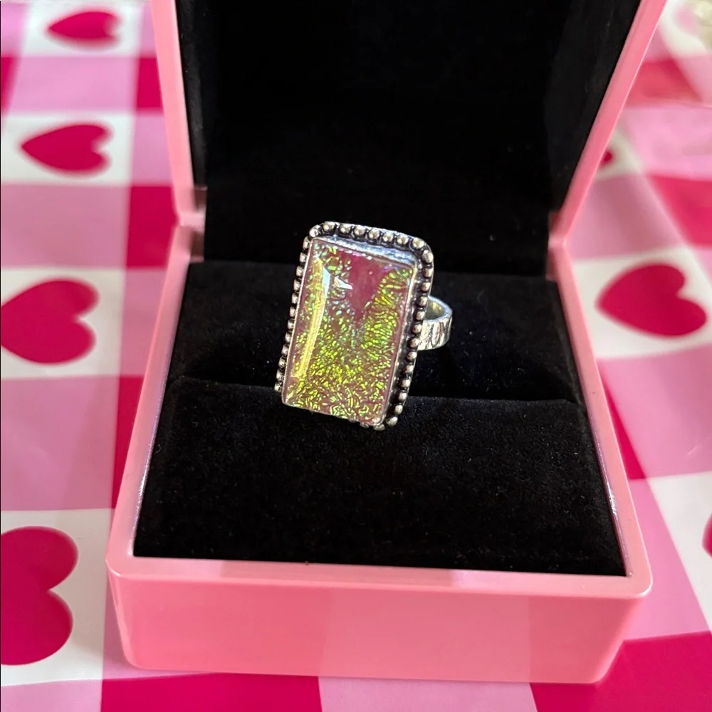 Sterling Silver Plated Fashion Ring size 6.5